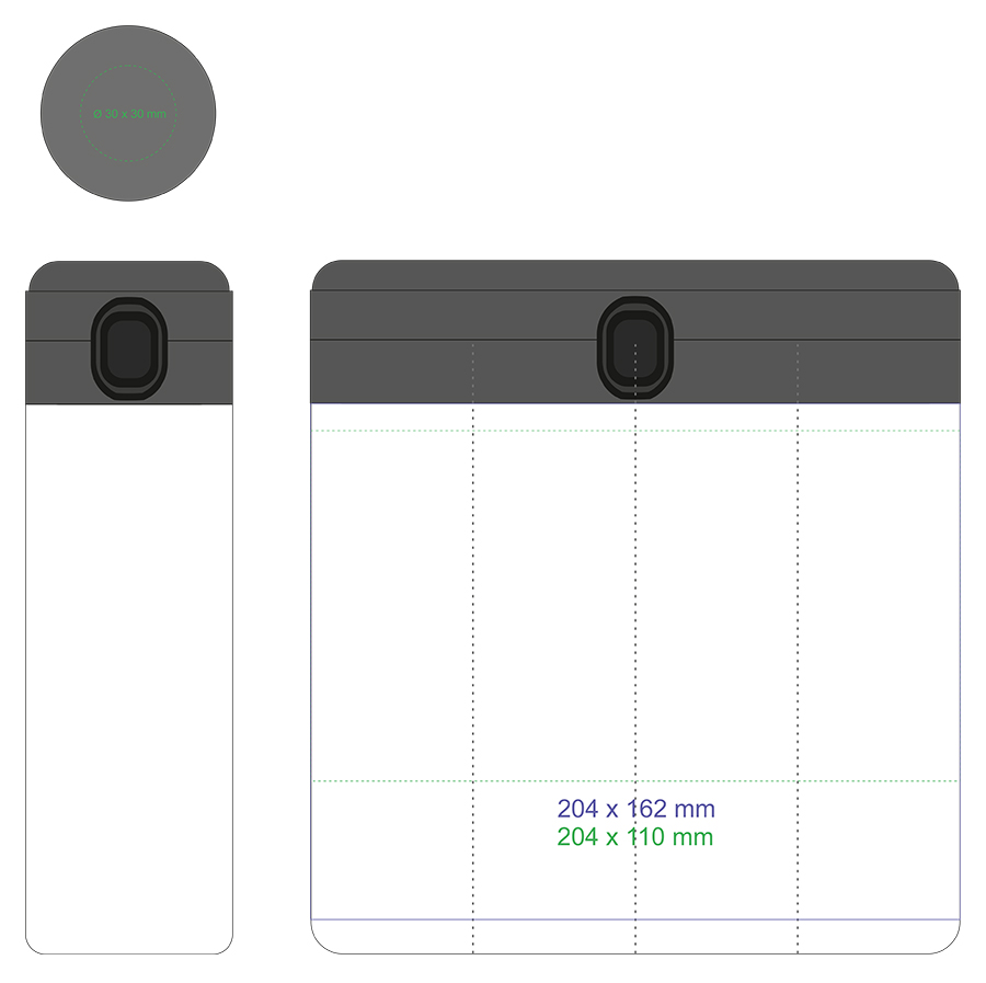 Standardowe powierzchnie nadruku
